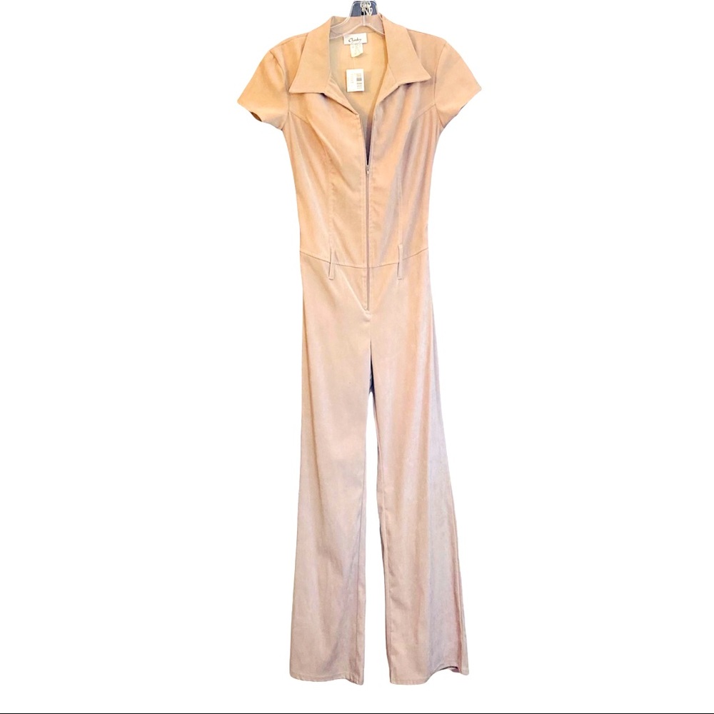 NWT Hot Chesley Tan Jumpsuit Romper Sz M